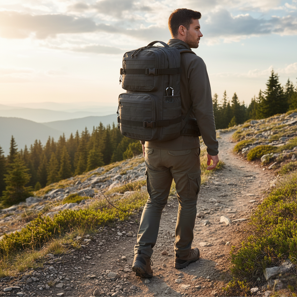 30L Tactical Backpack – Tear-Resistant Nylon, MOLLE System, Compression Straps, Multi-Pocket Design
