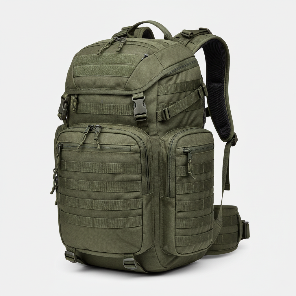 40L Tactical Backpack – MOLLE System, Water-Resistant Fabric, and Ventilated Back Support for Outdoor Use