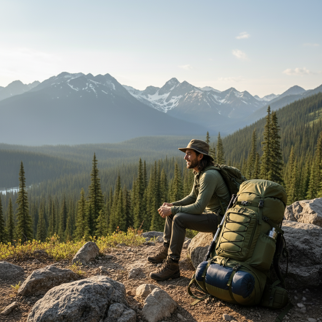 80L Waterproof Hiking Backpack – Adjustable Straps and Multi-Compartment Design for Camping Trips