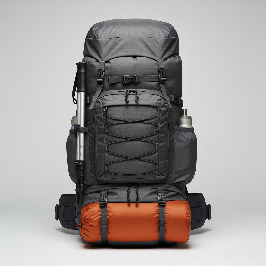 80L Waterproof Hiking Backpack – Adjustable Straps and Multi-Compartment Design for Camping Trips