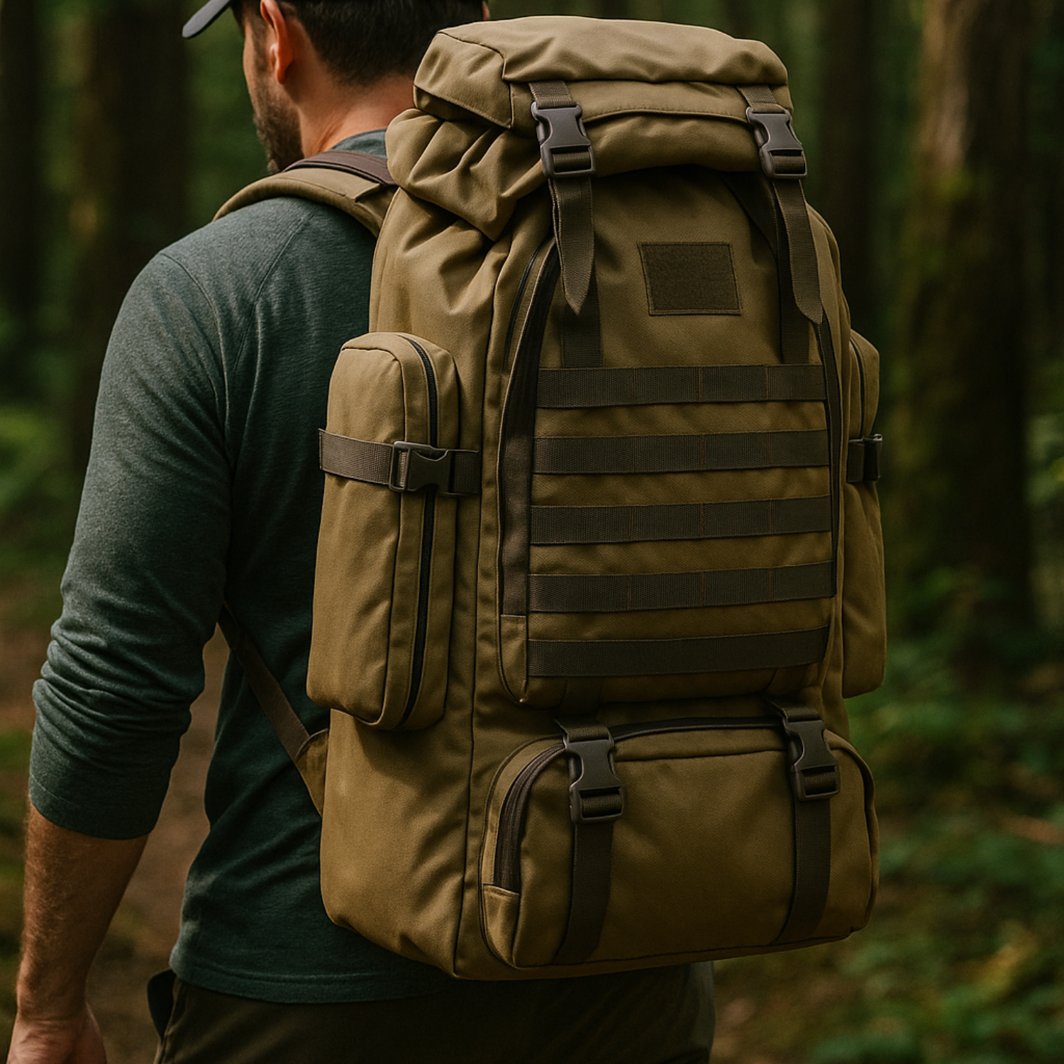 80L Waterproof Hiking Backpack with Ergonomic Straps for Camping and Trekking