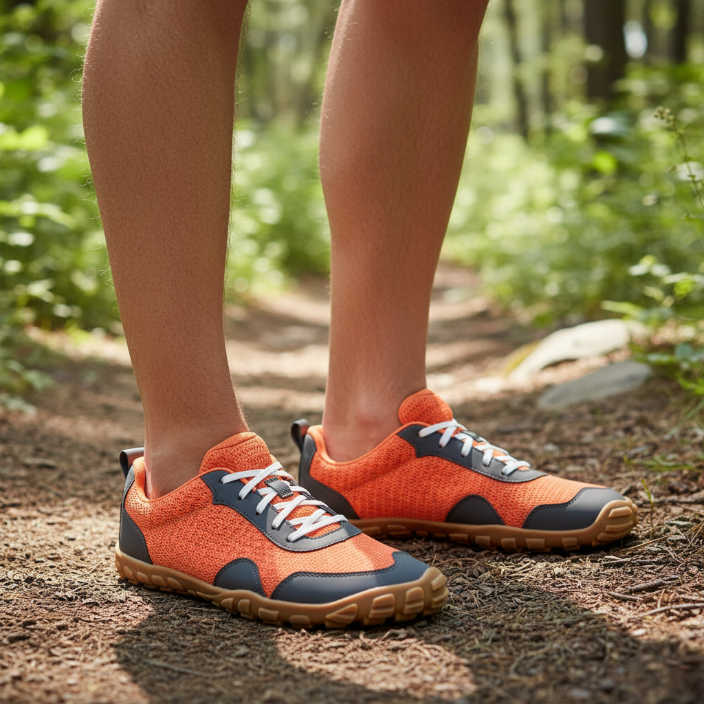 Unisex Barefoot Trail Shoes – Wide Toe Box, Zero-Drop Flexible Sole, and Grip Tread for Outdoor Use