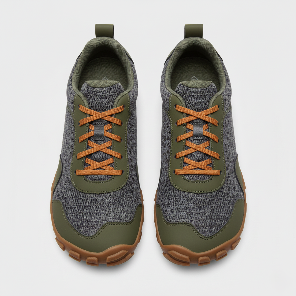 Unisex Barefoot Trail Shoes – Wide Toe Box, Zero-Drop Flexible Sole, and Grip Tread for Outdoor Use