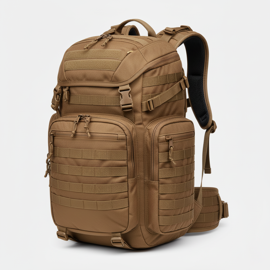 40L Tactical Backpack – MOLLE System, Water-Resistant Fabric, and Ventilated Back Support for Outdoor Use