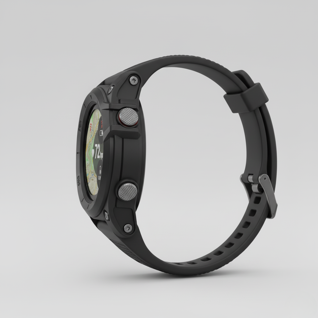 GPS Outdoor Smartwatch – Heart Rate, Step, and Sleep Tracking with Extended Battery for Hiking