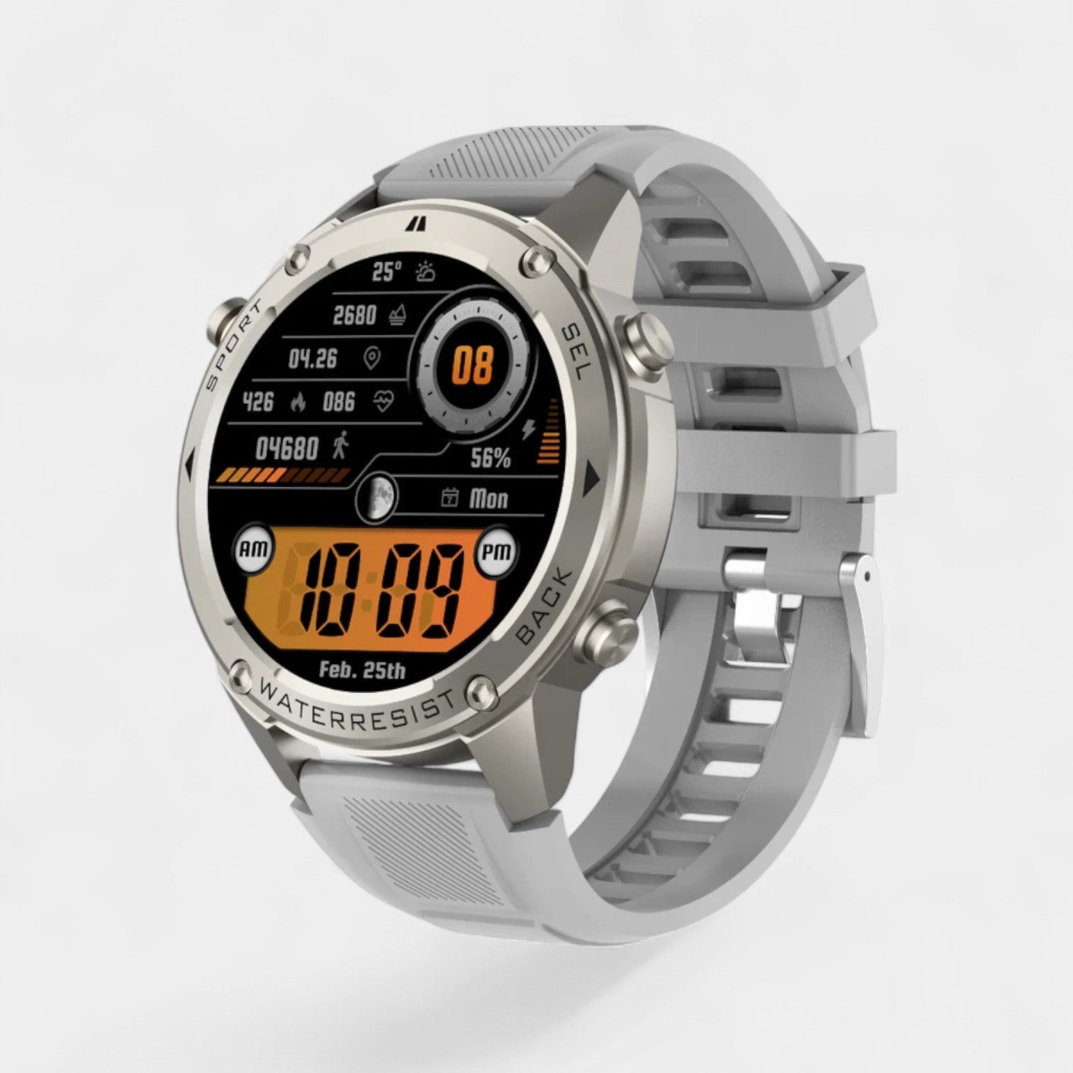 GPS Outdoor Smartwatch with Heart Rate Tracking and Long Battery Life for Hiking and Adventure